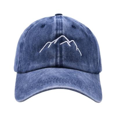 China Wholesale COMMON Customized Mens Sports Hats Washed Embroidered Denim Baseball Cap for sale