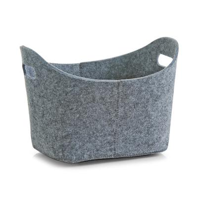 China Sustainable Simple Felt Storage Baskets Sundries Storage Bags Household Felt Box for sale