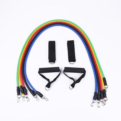 China 11Pcs Band Resistance Bands Set Elastic Fitness Tube Resistance Pull Rope Expander Gym Equipment Exercise Training Bands for sale