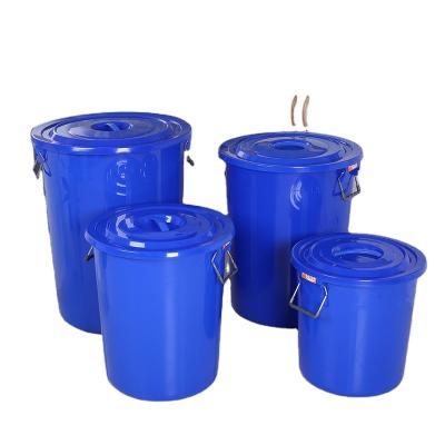 China Factory Manufacture 200L Stocked Various Large Size Plastic Outdoor Heavy Duty Bucket With Lids for sale