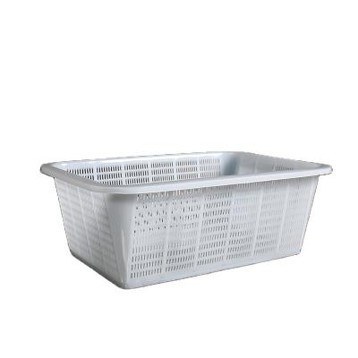 China Economical Sustainable Custom Design Stackable Rectangle Plastic Rice Sieve Basket for sale