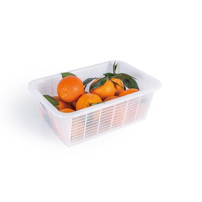 China Hot Goods Stored Using Large Plastic Strainer Kitchen Commerical Rectangle Fruit Basket Wholesale Plastic Sieve for sale