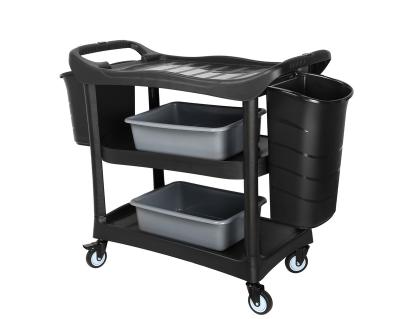 China Wholesale Plastic Easy Restaurant Kitchen Food Cart And Mobile Cleaning Cart for sale