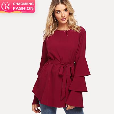 China 2028# plus size full long sleeves lady tops womens tunic tops dress blouse muslimah wholesale islamic clothing M for sale