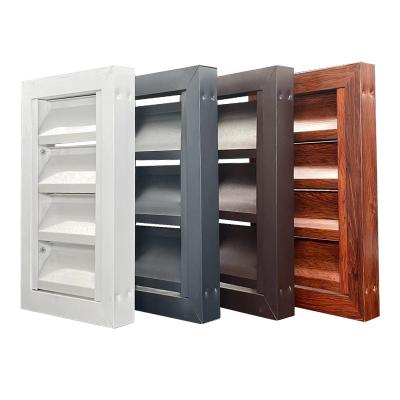 China Customized Modern Aluminium Louvered Windows Ventilated With Fiberglass Screen for sale