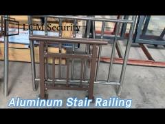 Home Aluminum Stair Railing Rust Resistant Modern Customized