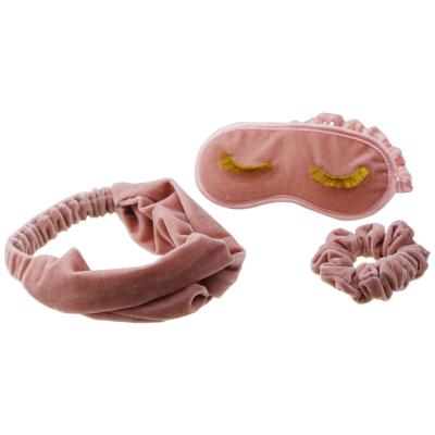 China Fashionable Pink Pleuche Hair Scrunchies And Visor For Women Girls for sale