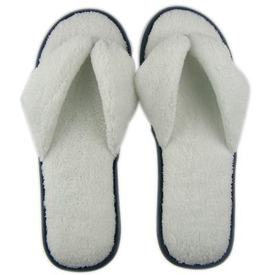 China Durable Felt Fabric Flip Flop Disposable Slipper for sale