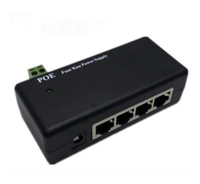 China Poe POE4B PoE Power Supply Supplier 4 Ports DC Poe Supply Box Solar Cell Power Supply Injector 4 Ports for sale