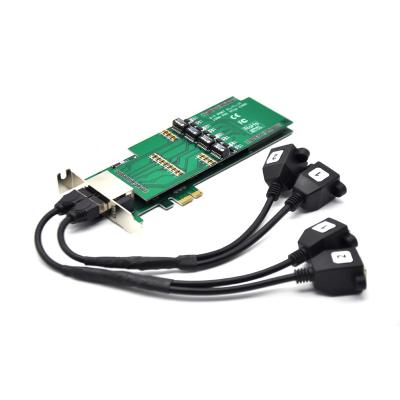 China Like IP PBX Server Compatible Hot Sale E1 2U TE420E PCI-E 4 Port Digium Star Digital 4 E1 Card for sale