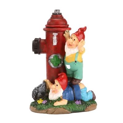 China Europe Resin Fire Hydrant for Dogs to Pee on Outdoor Creative Gnome Garden and Fire Decoration Dwarf Mouth for sale