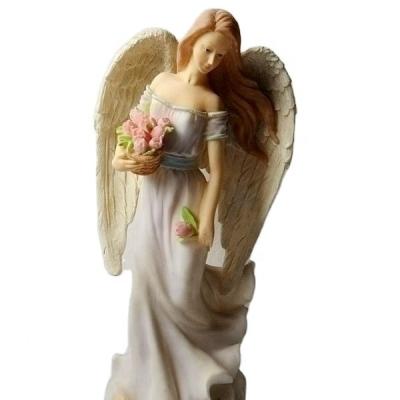 China Custom Made Europe Resin Guardian Angel Statue Shelf Living Room Bedroom Decor Figurines Gifts For Women for sale