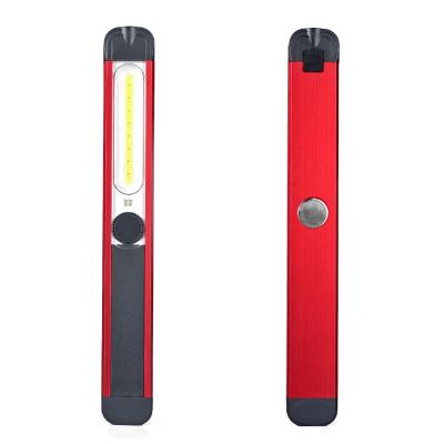 China Office Work Rechargeable Portable Led Red COB Light Safety Magnetic Light Inspection Lamp for sale