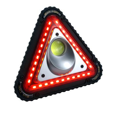 China Multifunctional Outdoor Desktop COB Camping Lights Rechargeable Led Safety Triangle Warning Lamp for sale