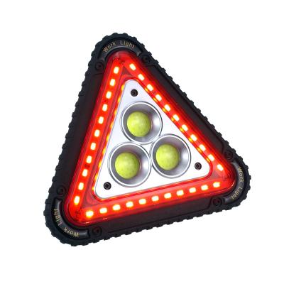 China High Quality Plastic Triangle Plastic Rechargeable Warning Lamps Portable COB Work Led Work Light for sale