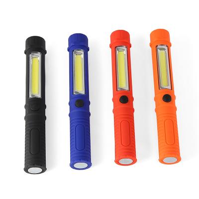 China Mini AA COB Work Light Portable Magnetic Dry Battery Pocket Small Torch Desktop Led Flashlight for sale