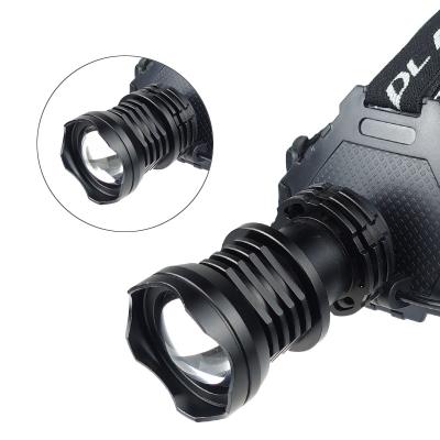 China Rechargeable Camping Head Lamp P70 3000 Lumen Zoomable Head Light Outdoor Waterproof Camping Flashlight for sale