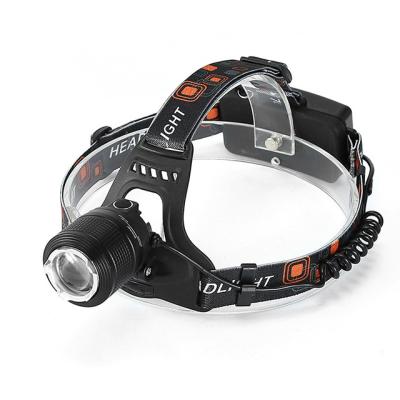 China Outdoor Waterproof Camping Flashlight 3 Modes Zoomable Head Lamp Rechargeable Headlight for sale