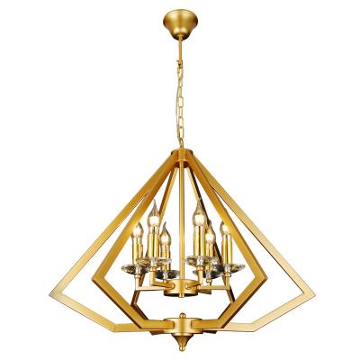 China Industrial Indoor Candle Chandelier Iron Frame Dining Room LED Bedroom Living Room Decoration New Product Pendant Light for sale