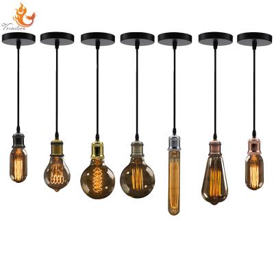 China Screw E27 Screw Bulb Base Aluminum Lamp Holder Vintage Lamp Socket Industrial Retro Pendant Fittings Lustre Lampholders Fixture for sale