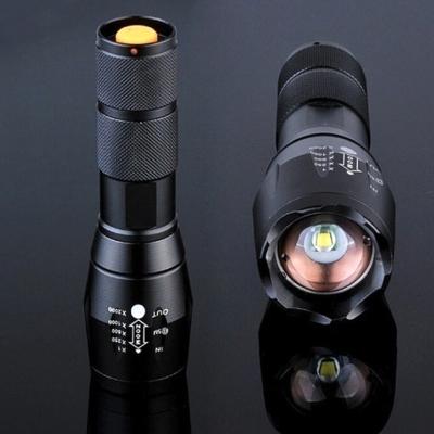 China Amazon Zoomable LED Flashlights AAA Battery Powerer T6 Portable Top Selling Flashlight Focus Torch Light Outdoor Other Camping for sale