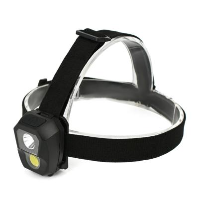 China High Light 3W+COB LED Headlights 3AAA Battery Operated Head Lamp 2 In 1 Head Lights Hiking Fishing Other Camping Accessories for sale