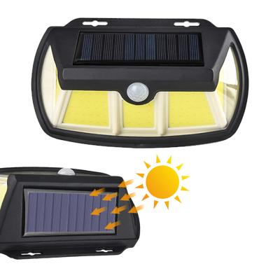 China Popular Solar Outdoor Smart Sensor Light Sensor Solar COB 90LED Wall Lamps Security Wireless Waterproof Yard Lighting for sale