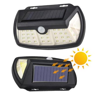 China Hot Selling Solar Powered 42LED Garden Wall Lamps Outdoor Smart Sensor Light Solar Wireless Waterproof Yard Lighting for sale