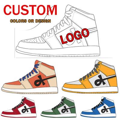 China Cushioning Classic Brand Designer Custom High Top Mens Shoes Basketball Shoes Custom Made Sneakers For Women for sale