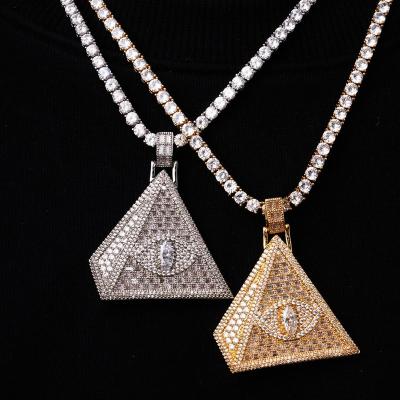 China Best Hiphop Necklace Wand Pyramid Pendant in Yellow Gold and White Gold for sale