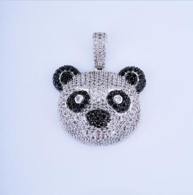 China Hiphop Copper Iced Out Pendants Unique Design Icedout Hiphop Lesser Panda for sale