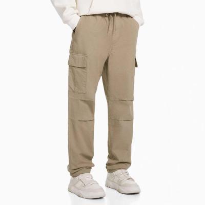 China Anti-Wrinkle Popular Selling Relaxed Fit Men's Cargo Pants Straight White Cargo Pants High Quality Men's for sale