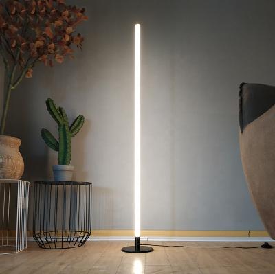 China Bedroom Modern Round Aluminum Vertical Single Base 360 ​​Led Dimmer Heat Minimalist Floor Lamp Led Standing Lighting for sale