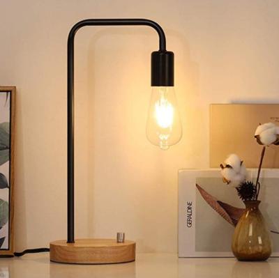 China Amazon USB Iron Elbow Modern Led Table Lamp USB Charging Touch Dimming Industrial Style Bedroom Bedside Table Lamp for sale