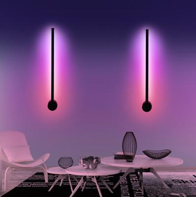 China Wholesale Modern Modern Graphite Iron Light Aluminum Bedroom RGB Wall Color Changing Simple Rotatable Wall Lamp for sale