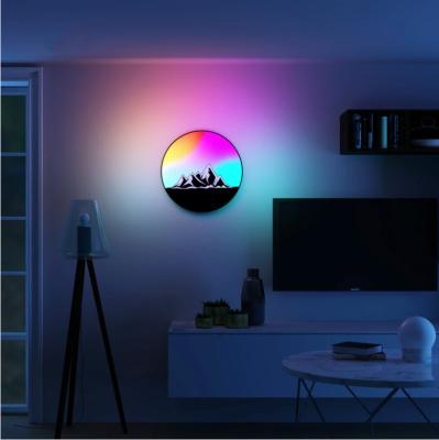 China Creative Modern LED Designer Decorative Ice Mountain Lamp Living Room Bedroom Sofas Modern Wall Background Wall Around RGB Wall Lamp for sale