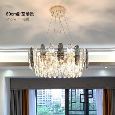 China Zhongshan Modern Gold Crystal Metal Luxury Living Room Home Decor Led Pendant Lights French Designer Large Chandelier for sale