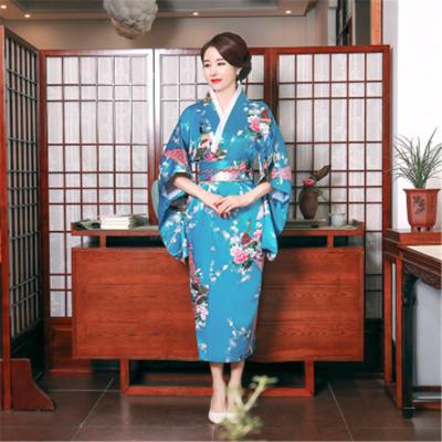 China Floral Long Kimono Costume Women's Long Wear Kimono Robe JV449 Daily Japanese Traditional Cosplay Bridal Long Bridesmaid Robes for sale