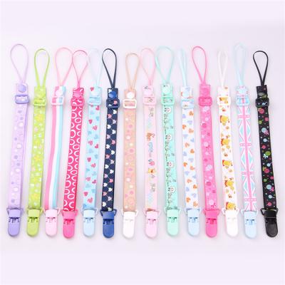 China Fashoion Adjustable Dummy Soother Baby Accessories Clip Baby Pacifier Holder Chain Clip for sale