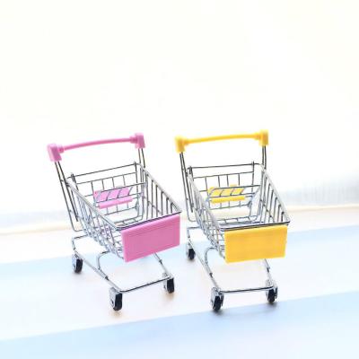 China Eco-Friendly Mini Shopping Cart Craft Decoration Convenience Cart Metal Model Egg Claw Toy BG056 for sale