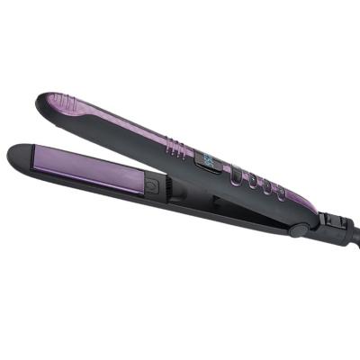 China Hotel ENZO Customized Ceramic 2 in 1 Hair Straightener Salon Quality Silky Straight Hair Curling Iron Ceramic Flat Hair Straight for sale