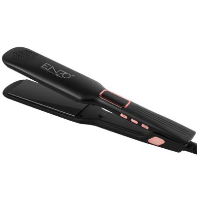 China ENZO LCD Display Hotel Hair Straightener Barber Salon Flat Hair Straightener Professional Label Hair Straightener Private for sale