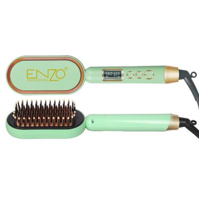 China Palette ENZO Hot Sales Household Hair Straightening Hairbrush hot ptc heating hair brush ceramic quick comb electric salon straightener for sale