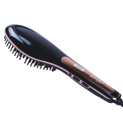 China ENZO Palette Hot Selling Hot Comb Salon Newest Private Label Keratin LED Display Electric Hair Straightener Brush for sale