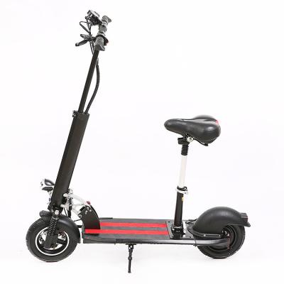 China Lightweight 10inch Unisex And Black Aluminum Alloy Quick Folding Sit Or Stand Adult Scooter With Seat Two Wheel And Electric for sale