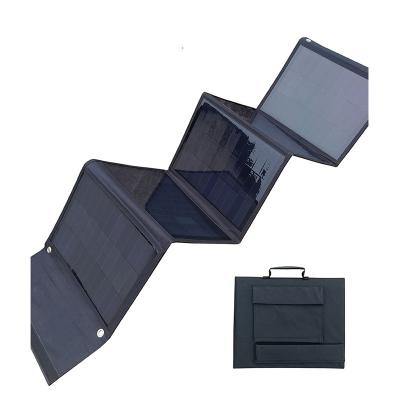 China Outdoor Camping For Factory Wholesale Black Outdoor Camping 100W Cell Roof Tiles Solar Panel 5 Foldable Charging for sale