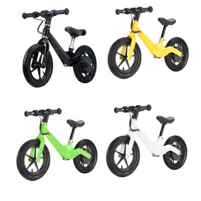 China British Warehouse Magnesium Alloy Lithium Battery Powered Children Riding 12inch Electric Bicycle Toy Kids Balance Dirt Bike For Sale for sale