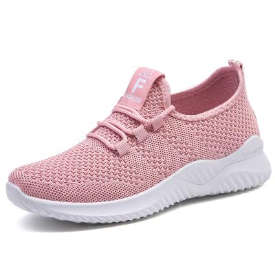 China 2021 PU Women's Casual Sports Shoes Mesh Running Shoes Soft Sole New Summer Fashion Women's Shoes for sale