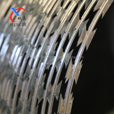 China Cbt-65 Eco-friendly Protection Galvanized Faux Razor Wire Barbed Wire for sale