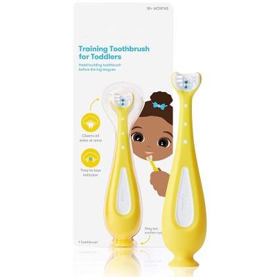 China Manufacturer Waterproof Toddler Manual Foldable Baby Toothbrush Silicone Travel Kids Toothbrush Wholesale for sale